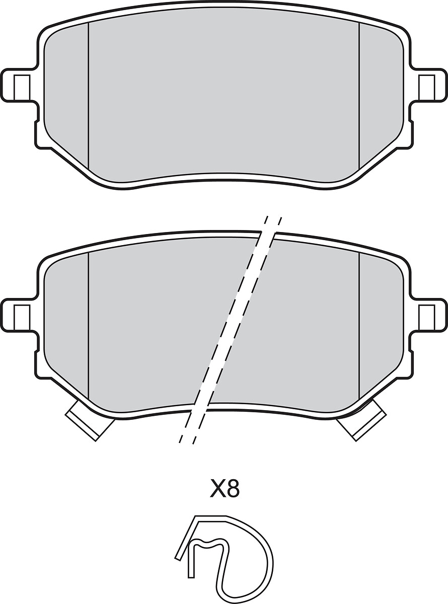 Jeu de 4 plaquettes de frein VALEO ref. 302849